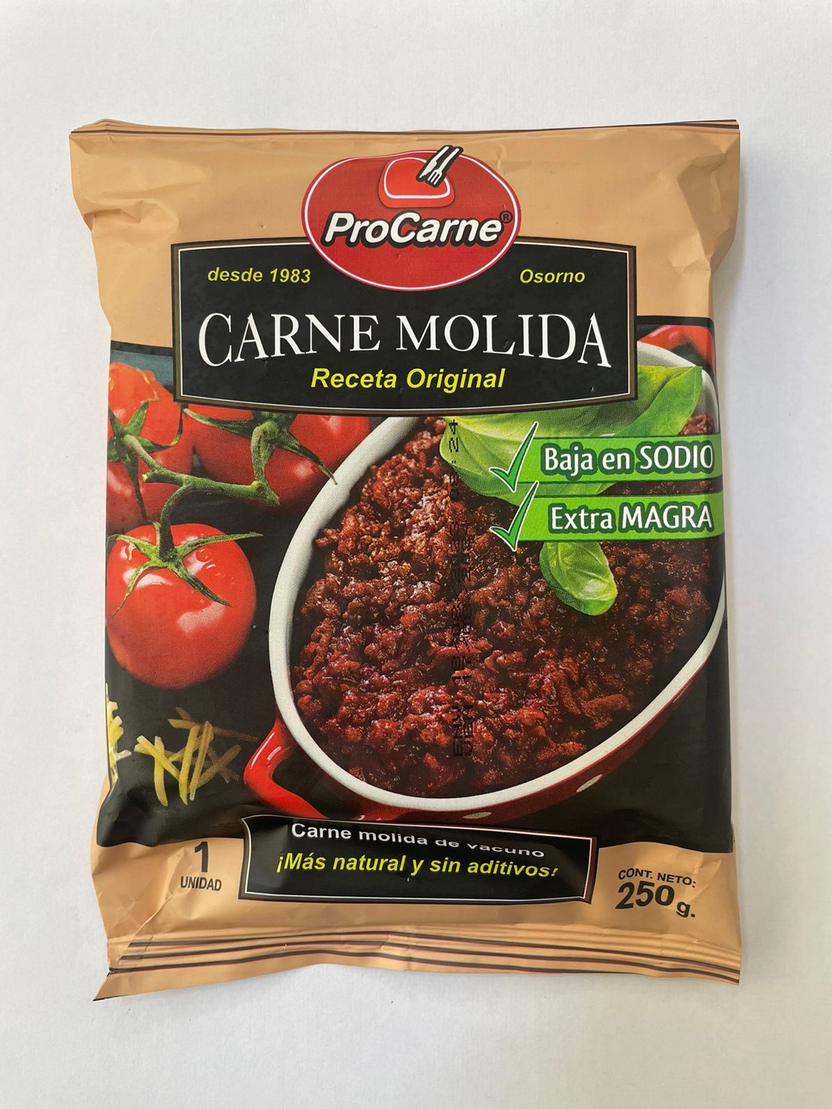 CARNE MOLIDA 250 GR (CONGELADO)